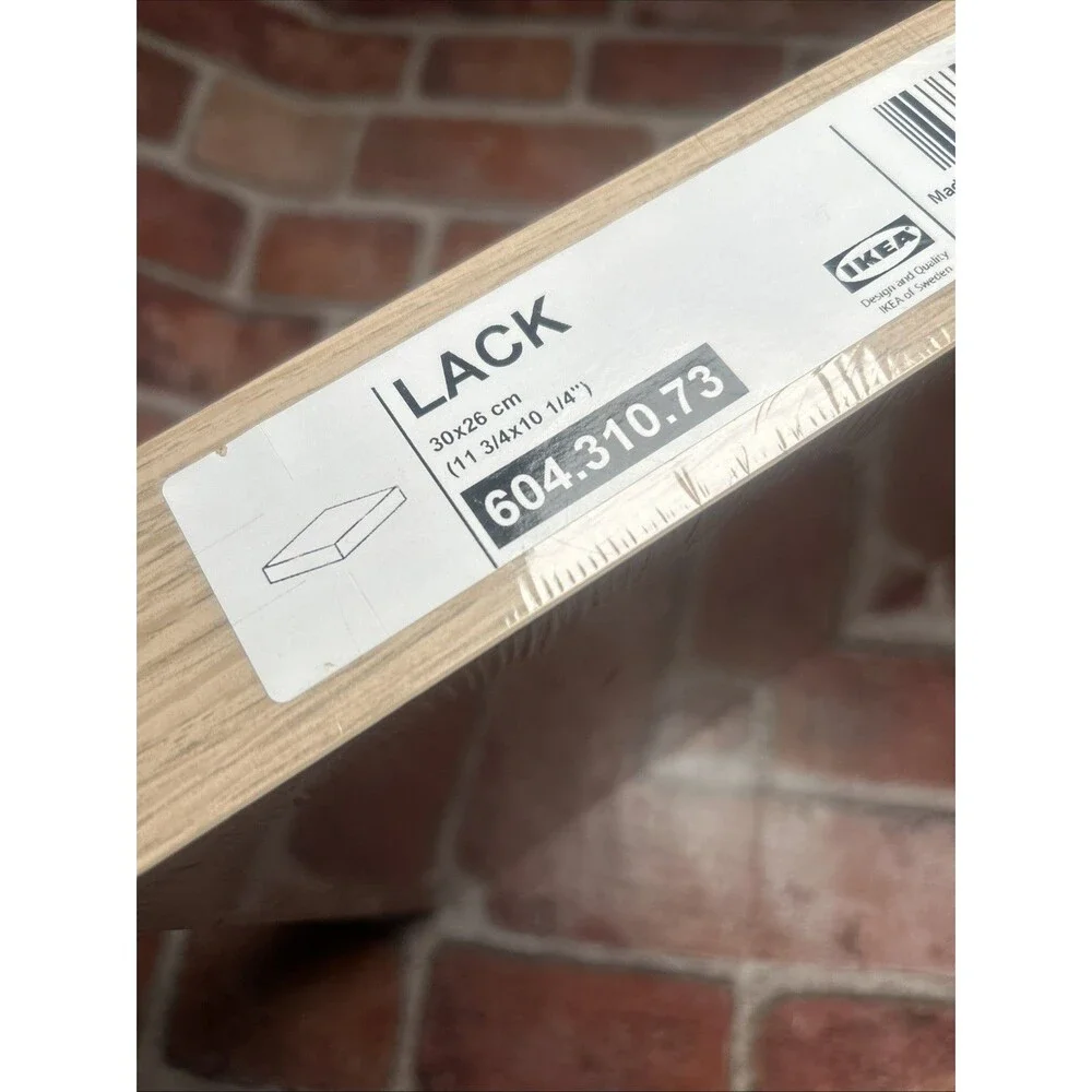Ikea Lack Floating Wall Shelf White Stained Oak 30x26 CM (11 3/4 X 10 1/4”) New